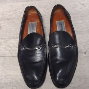 A.  TESTONI BOLOGNA SLIPPERS SIZE 9.5 MENS.  BLACK